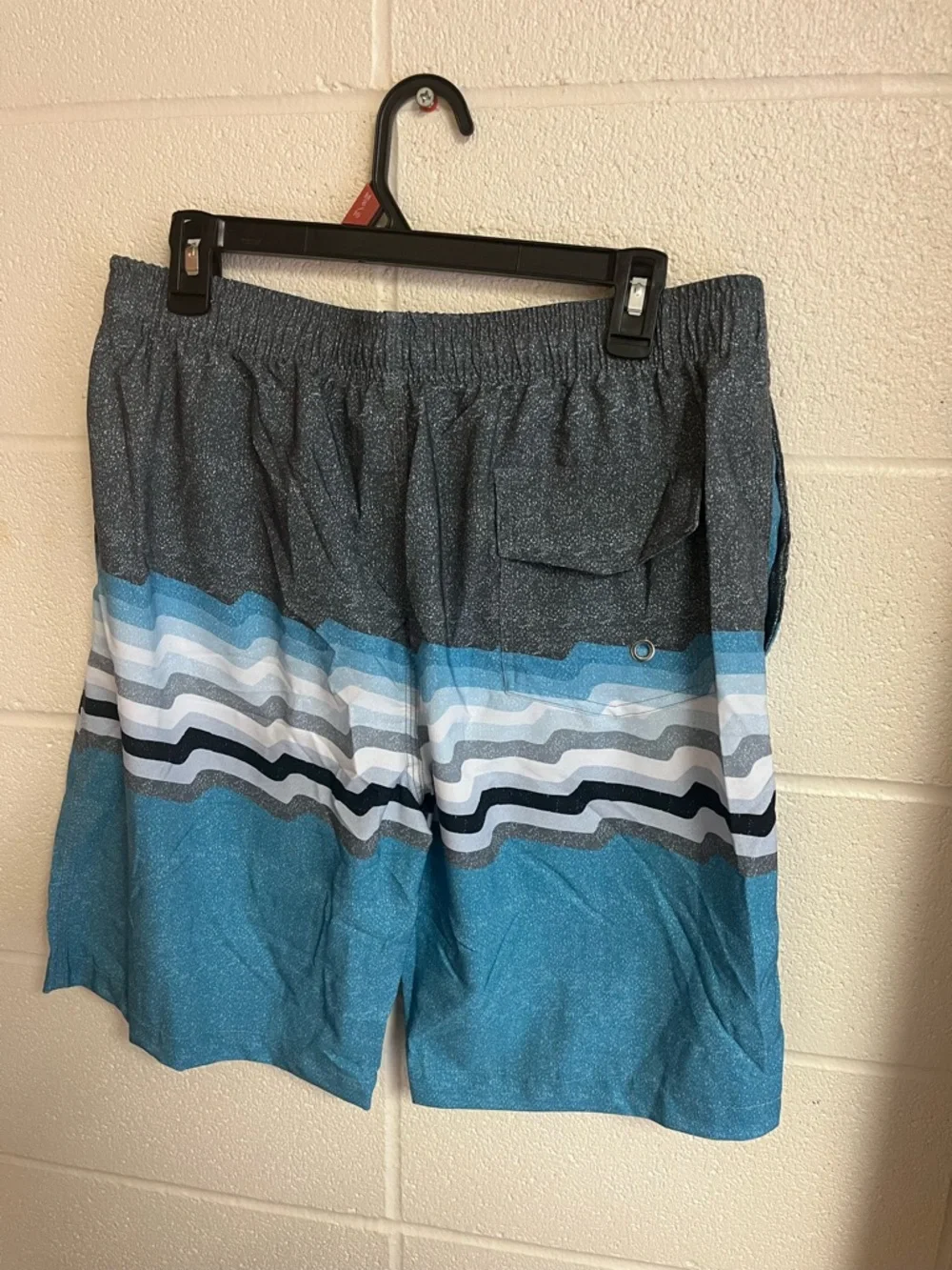 Swim Shorts Large Blue and White